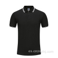 Camisa de polo simple de manga corta de algodón poli para hombres